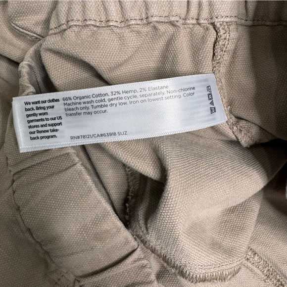 Eileen Fisher Cotton Hemp Stretch Lantern Pant Easy Fit Ankle Length Size XL - Picture 7 of 8